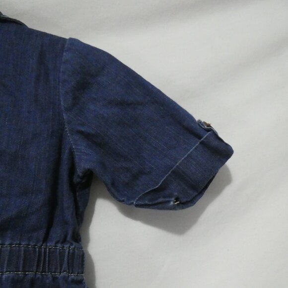 OLD NAVY | 18-24 months | Blue Button-Up Short Sleeve Denim Dress - Picture 13 of 15